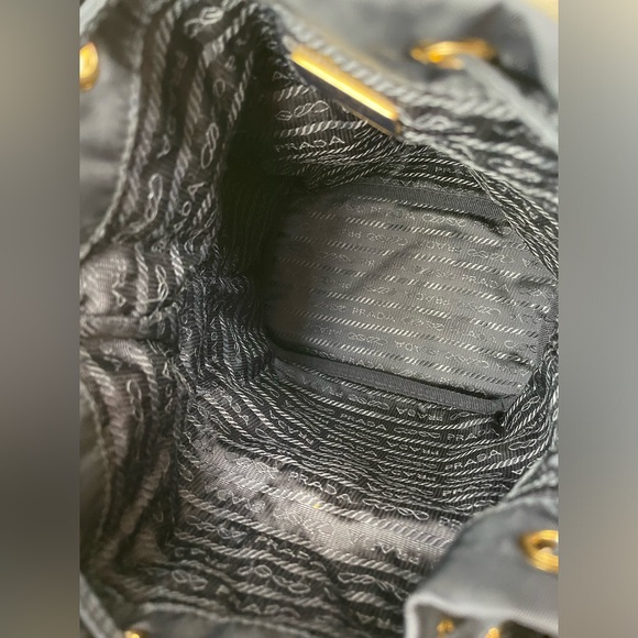 PRADA Duet Nylon bucket navy bag $1,820 - Picture 13 of 16